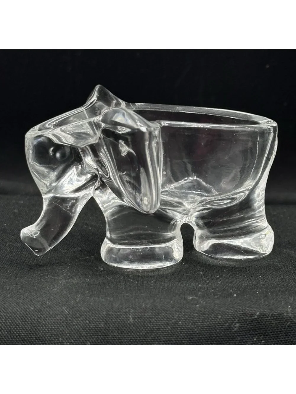Elephant Ring Holder Glass Trinket Dish Small Jewelry Organizer Decor